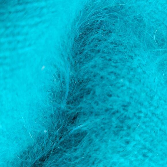 VTG Richard And Company Lambswool Angora Sweater Retro Geometric Teal Purple M - Picture 11 of 15